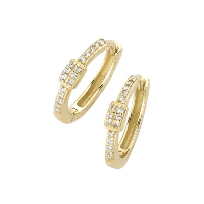 Produktbild von Creolen Luigi Merano mit Zirkonia, Gold 375 Gold 1,5 cm