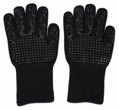 Imagen del producto de Guantes resistentes al calor para parrilla, hasta 800 °C, de 32 x 17,5 cm, para uso en la cocina