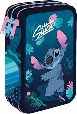 Zdjęcie produktu dla CoolPack Jumper 3 Stitch - Modny potrójny piórnik z akcesoriami dla uczniów