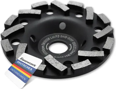 Produktbild von FANZTOOL Diamant-Schleiftopf Abrasiv 180 mm x 22,2 mm, für Estrich, Asphalt, Putz, Turbo-Staubsaugung-Effekt