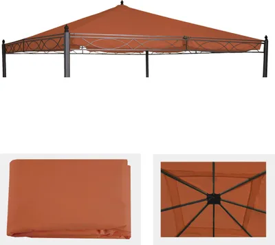 Produktbild von Wymienne poszycie do pergoli na dachu pawilonu Cadiz 4x4m ~ terakota-brązowy