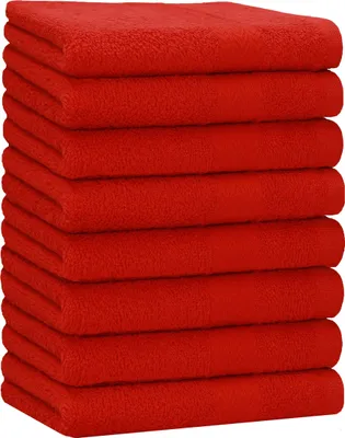 Produktbild von Betz 8 Stück Handtücher 50x100 cm PREMIUM  100% Baumwolle  Farbe: rot