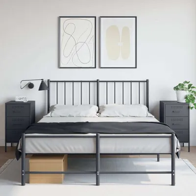 Obrázok produktu pre vidaXL Nočné stolíky 2 ks. Antracit 36x39x68 cm oceľ