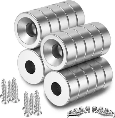 Produktbild von Starke runde Magnete aus Neodym, 15x3mm, 20er Pack, für Küche, Büro