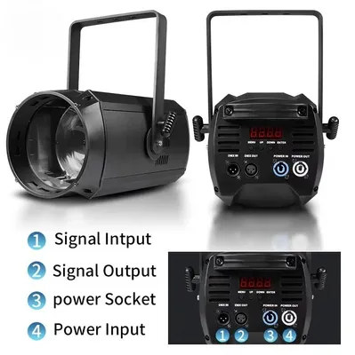 Produktbild von COB LED-Bühnenscheinwerfer - 300 W Zoom - DMX512 - Kaltweiß/Warmweiß - 12–60° Zoom-Abstrahlwinkel - Für Bühne und DJ