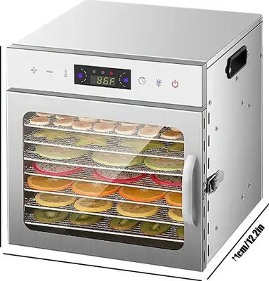 Produktbild von Lebensmittel-Dehydrator, 8-Schalen-Kapazität, einstellbare Temperatur, 8-lagig
