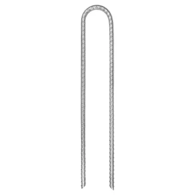 Immagine prodotto di Picchetti Tenda 12 pz a Forma di U 30 cm Ø7 mm Acciaio Zincato