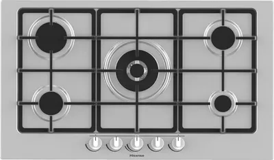 Image de Hisense GM973XF Plans de cuisson en acier inoxydable Table de cuisson à gaz intégrée de 5 zone(s)