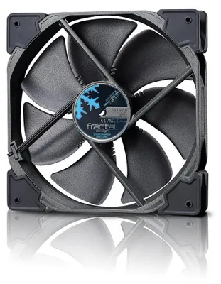 Produktbild von Fractal Design Venturi HP-14 PWM, Ventilator, 14 cm, 400 RPM, 1500 RPM, 132,7 m³/h, Schwarz, Grau