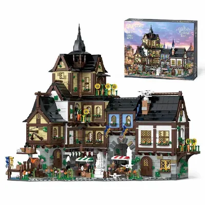 Produktbild von 3867 Teile Klemmbaustein Mittelalterliche Stadt Architektur Straßenansicht Modular Set