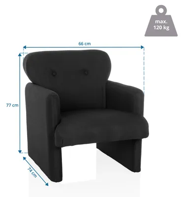 Produktbild von hjh LIVING Loungesessel CARIPITO Stoff Sessel Relaxsessel gepolstert