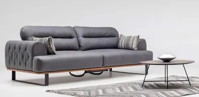 Zdjęcie produktu dla Sofa trzyosobowa 3-osobowa sofa tapicerowana tkaniną sofa szara sofa nowoczesna