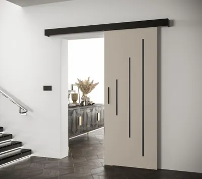 Obrázek produktu pro Posuvné dveře s černým úchytem SALOME 11 - 80 cm, kašmír / černé