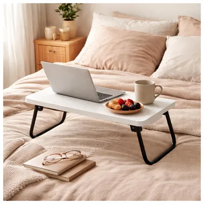 Produktbild von Laptoptisch Frühstückstablett fürs Bett Weiß