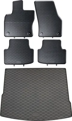 Produktbild von Gummi Fußmatten + Kofferraumwanne Set für VW Tiguan 2 Typ AD, Bj. 2016-
