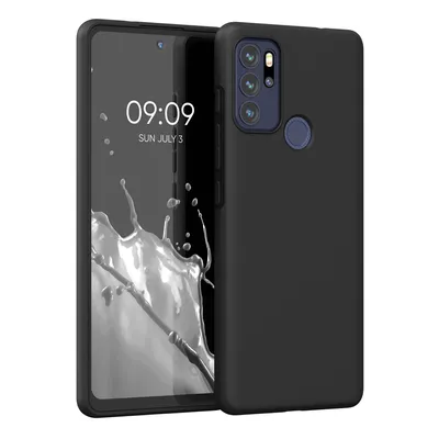 Produktbild von kwmobile Hülle kompatibel mit Motorola Moto G60S Hülle - weiches TPU Silikon Case - Cover geeignet für kabelloses Laden - Schwarz matt