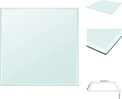Obrázok produktu pre vidaXL Stolová doska z tvrdeného skla štvorcová 700x700 mm - Stolové dosky