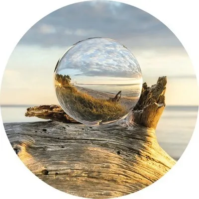 Produktbild von Glasbild Drop On Wood GLR059 Ø 20 cm