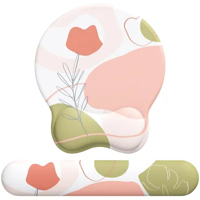 Produktbild von Mauspad Ergonomische Mauspad Gelpad - Mit Handgelenkauflage - Rosa - Rutschfeste PolyurethanUnterseite
