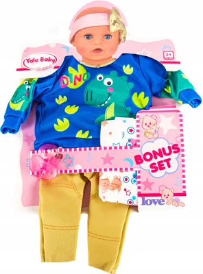 Produktbild von Puppenkleidung Dinosaurier Set für 40-45 cm Puppen - Hoodie & Hose Outfit Zubehör