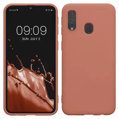 Produktbild von kwmobile Handyhülle für Samsung Galaxy A40 Hülle - TPU Case - Kabelloses Laden - Schutzhülle Cover in Winter Rose