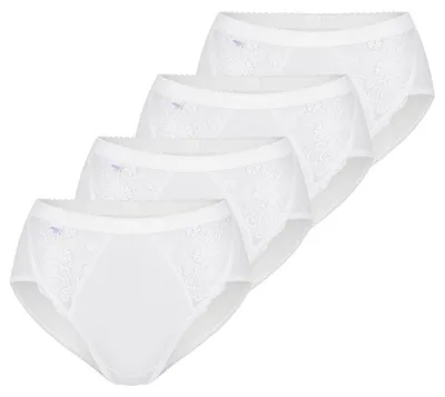 Obrázok produktu pre sloggi, 4-dielne balenie, nohavičky Chic Midi, ženský štýl s čipkovými detailmi, perfektný strih, priedušný materiál