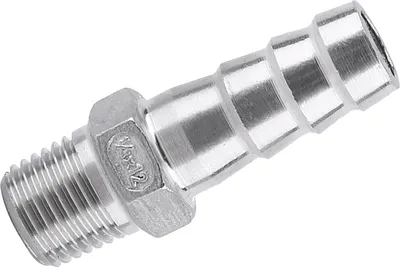 Obrázek produktu pro Nerezová ocel, vnější závit, tvarovka Barb, hadicová koncovka (1/4 "x12mm)