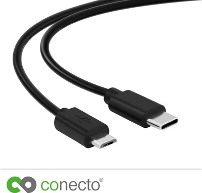 Produktbild von 2,0m USB 2.0 Verbindungskabel USB-C Stecker auf Micro USB Stecker