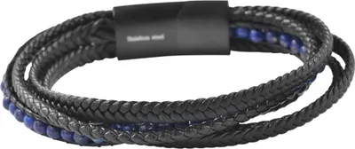 Produktbild von Akzent Armband aus Kunstleder mit Lapislazuli