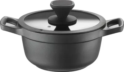 Image de Casserole haute antiadhésive Pinti PRO Ø 20 cm  – Revêtement 3 couches sans PFOA – Compatible avec tous les types de plaques de cuisson, y compris l'induction – Idéale pour les soupes, les sauces et les ragoûts – Fabriquée en Italie