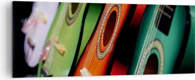 Produktbild von Bild auf Leinwand - Leinwandbild - Gitarre Musik Instrument - 140x50cm - Wand Bild - Wanddeko - Leinwanddruck - Bilder - Kunstdruck - Wanddekoration - Leinwand bilder - Wandkunst - AB140x50-2113