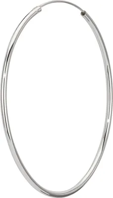 Produktbild von Single 925 Sterling Silber Creole Ohrringe Ohrschmuck Ohrhänger 60mm 7407