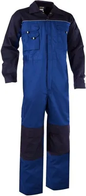 Image de DASSY® Cannes Combinaison bicolore avec poches genouillères BLEU CORNOIS/BLEU FONCE Taille 2XL Longueur : STANDARD