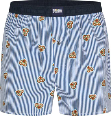 Immagine prodotto di Happy Shorts Boxer da uomo in tessuto - Stile americano, cotone, con motivo Gingerbread Heart L