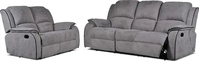 Produktbild von HERNANI 3-Sitzer Sofa, 2-Sitzer Sofa mit Mikrofaserfunktion - Grau