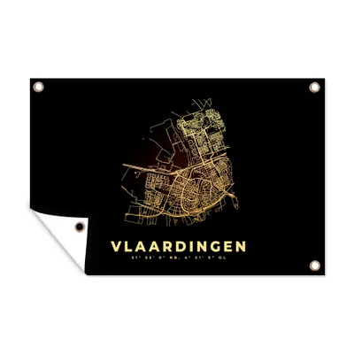Obrázek produktu pro MuchoWow® Zahradní plakáty - Mapa města - Vlaardingen - Mapa - Nizozemsko - 80x120 cm - Zahradní dekorace