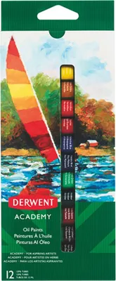 Obrázok produktu pre Derwent Academy, Multi, 12 ml, Rúra, Kartónová škatuľa, 12 kusov