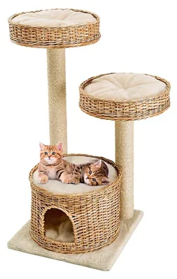 Produktbild von Ferplast Kratzbaum Kletterbaum Katzenkratzbaum Katzenbaum AMIR, 50 x 50 x Höhe 1