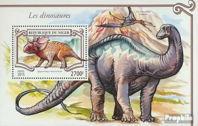 Produktbild von Briefmarken Niger 2015 Mi Block 450 (kompl. Ausg.) postfrisch Dinosaurier