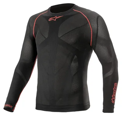 Immagine prodotto di Alpinestars Ride Tech V2 Top Manica Lunga Estate Nero Rosso M/L Intimo Funzionale Moto