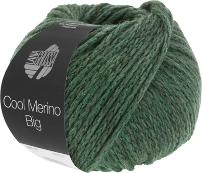 A ball of green yarn with a label.