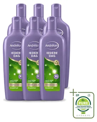 Immagine prodotto di 6 flaconi di shampoo Andrélon "Ogni Giorno" - 450 ml - Confezione grande - 6 pezzi