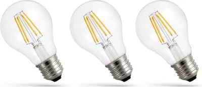 Produktbild von 3 x Spectrum LED Filament A60 Birnen 7W fast 60W E27 klar 770lm warmweiß 2700K