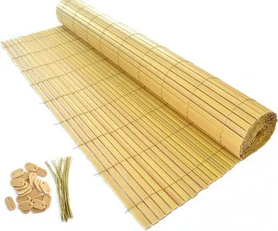 Produktbild von DIXIE STORE PVC Sichtschutzmatte Balkonverkleidung - 1,2 x 3 m - Bambus
