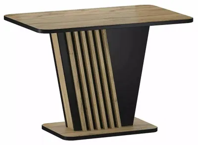 Produktbild von FURNLUX Esstisch Nevio Braun Und Schwarz 125 Cm / Hauptfarbe: Braun / Abmessungen: 125 x 76 x 75 cm