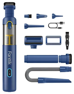 Produktbild von Akku-Autostaubsauger 4-in-1 tragbar 19000 Pa 2 Saugmodi Blau Typ-C Schnellladen HEPA-Filter