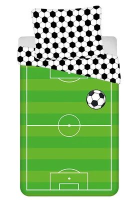 Produktbild von Fußball Bettbezug Feld - Einzel - 140 x 200 cm - Grün