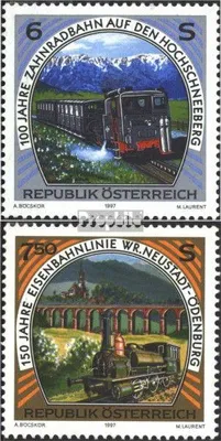 Produktbild von Briefmarken Österreich 1997 Mi 2223-2224 (kompl.Ausg.) gestempelt Eisenbahnen