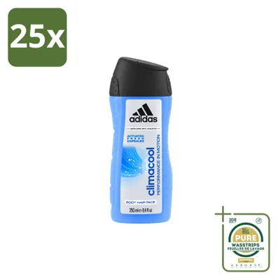 Produktbild von 25 x Adidas Climacool Men Duschgel - 250 ml - Vorratspackung - 25 Stücke