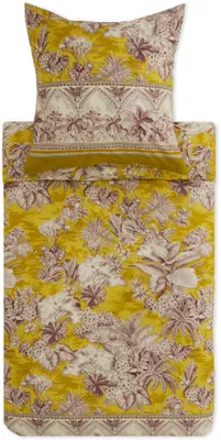 Produktbild von Bassetti Satin-Bettwäsche-Garnitur Boboli Farbe ZITRONENGELB Y1 Größe 155x220+80x80  AL